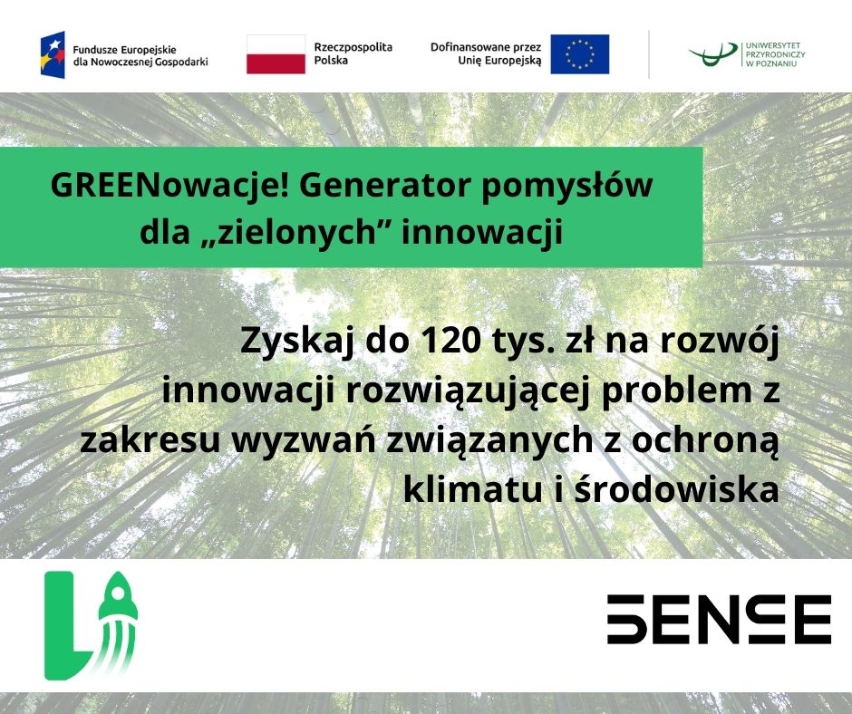 Greenowacje - plakt informujący o inicjatywie